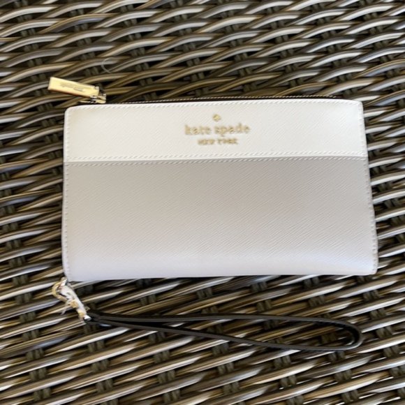 Kate Spade Staci Colorblock Phone Wallet Wristlet in Nimbus Grey - Picture 7 of 16